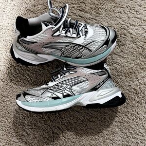 Silver and Black puma Athletic Sneakers